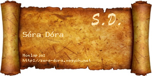 Séra Dóra névjegykártya